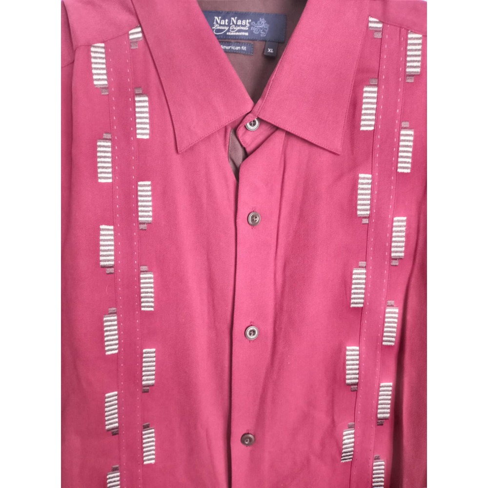 Nat Nast 100% Silk Men's Summer Button Down - XL.